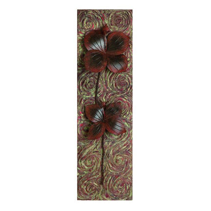 Iron and Tole Embossed Nature Inspired Wall Plaque Flower | INSIDE OUT | InsideOutCatalog.com