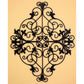 Fleur de Lis Iron Wall Grille - Available in Black Iron or Stained Gold Iron | Shown in Black hanging vertically | INSIDE OUT | InsideOutCatalog.com