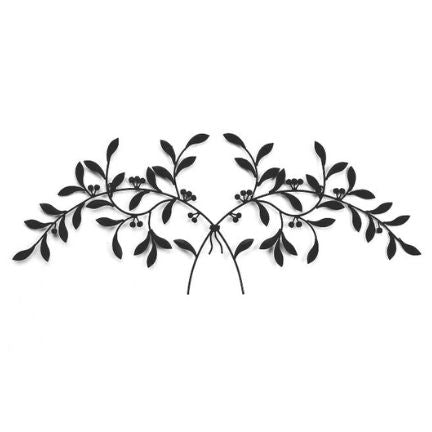 Olive Leaf Iron Wall Grille - Black Metal Wall Decor | INSIDE OUT | InsideOutCatalog.com