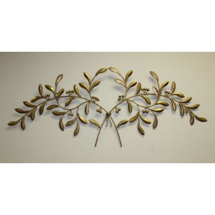 Olive Leaf Iron Wall Grille - Italian Gold Metal Wall Decor | INSIDE OUT | InsideOutCatalog.com