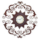 Large Iron Wall Clock with Leaf Accent | INSIDE OUT | InsideOutCatalog.com