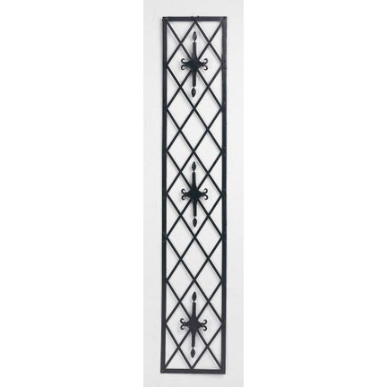 Black Diamond Design Iron Wall Grille - Hang Vertical or Horizontal | Black Iron Wall Decor  | Nearly 5 feet tall | INSIDE OUT | InsideOutCatalog.com