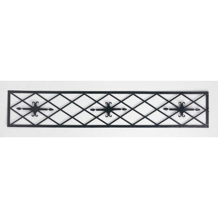 Black Diamond Design Iron Wall Grille - Hang Vertical or Horizontal | Black Iron Wall Decor | Nearly 5 feet tall | INSIDE OUT | InsideOutCatalog.com