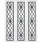 Black Diamond Design Iron Wall Grille - Hang Vertical or Horizontal | Black Iron Wall Decor shown as trio | Nearly 5 feet tall | INSIDE OUT | InsideOutCatalog.com