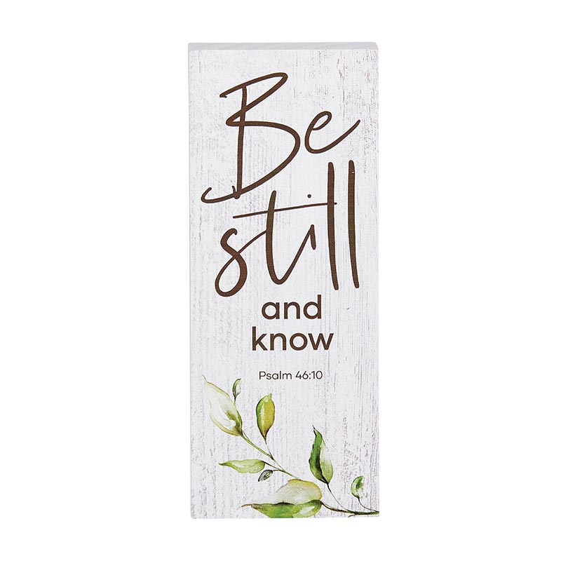 Inspirational Wood Message Block Home Accent - Be Still and Know | INSIDE OUT | InsideOutCatalog.com