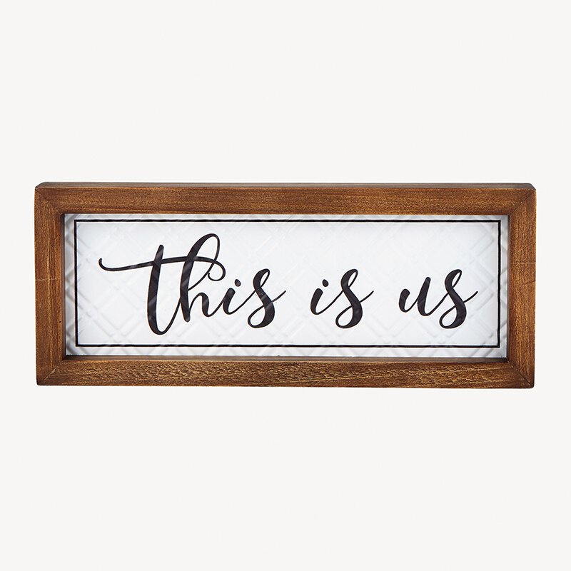 This is Us Wood Framed Enamel Plaque Wall Decor | INSIDE OUT