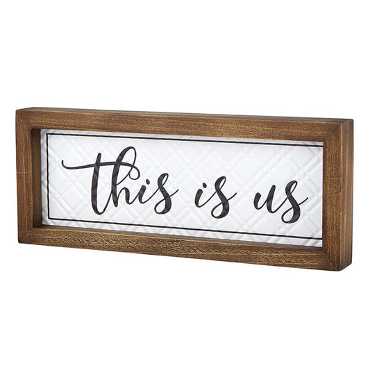 This is Us Wood Framed Enamel Plaque Wall Decor | INSIDE OUT