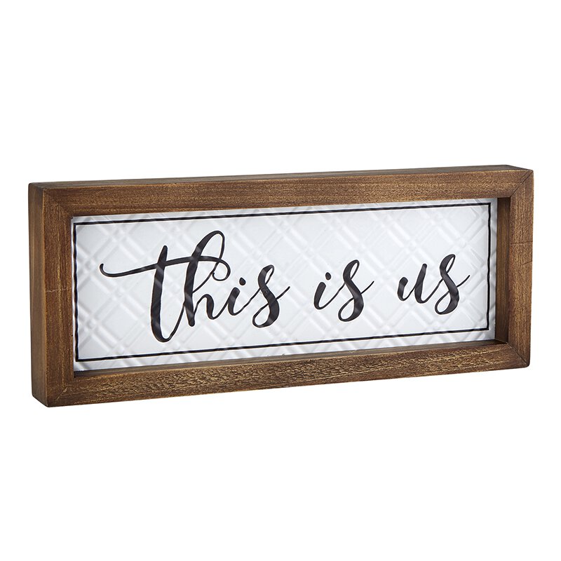 This is Us Wood Framed Enamel Plaque Wall Decor | INSIDE OUT