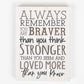 Inspirational Wood Block - Always Remember You are Braver, Stronger, Loved More Than You Know | InsideOutCatalog.com