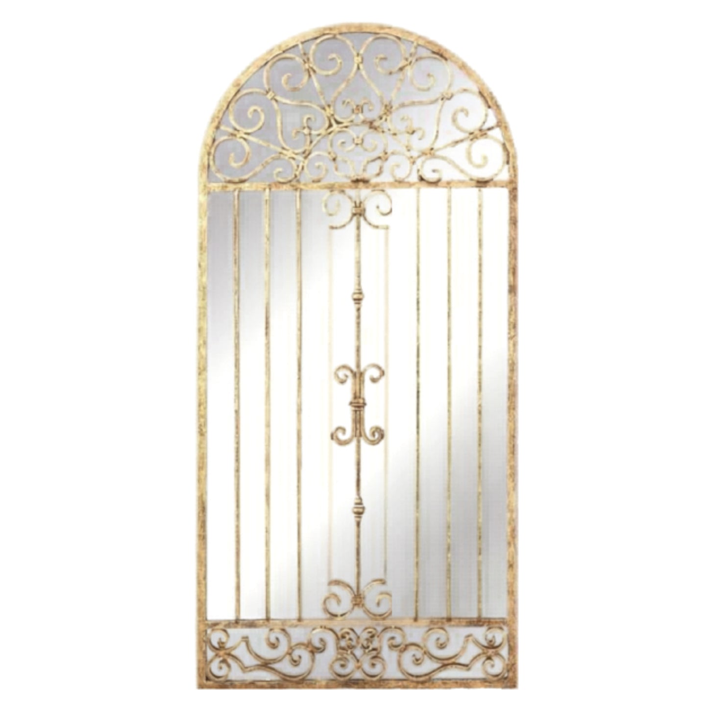 Antique Gold European Inspired Arched Garden Gate Mirror | INSIDE OUT | InsideOutCatalog.com