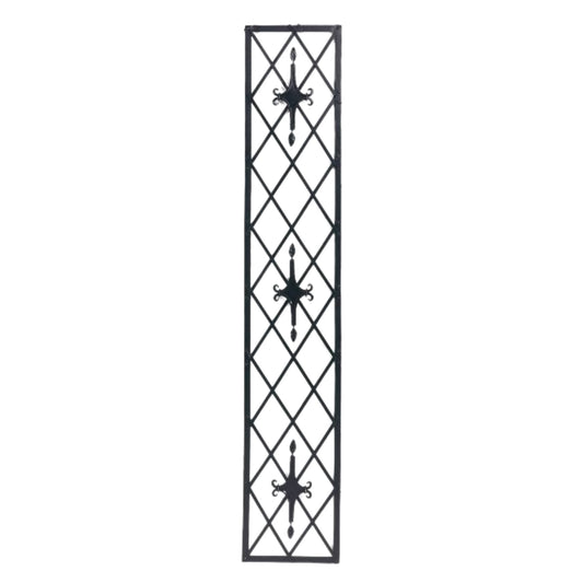 Black Diamond Design Iron Wall Grille - Hang Vertical or Horizontal | Black Iron Wall Decor  | Nearly 5 feet tall | INSIDE OUT | InsideOutCatalog.com