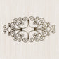 Metal Scroll Wall Grille - Iron Wall Art - Wall Decor Shown Hung Horizontally on Beige Wall (41.75") | INSIDE OUT - InsideOutCatalog.com