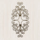 Metal Scroll Wall Grille - Iron Wall Art - Wall Decor Shown Hung Vertically on Beige Wall (41.75") | INSIDE OUT - InsideOutCatalog.com