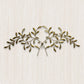 Olive Leaf Iron Wall Grille - Italian Gold Metal Wall Decor on beige textured wall | INSIDE OUT | InsideOutCatalog.com