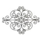 Oversized Iron Scroll Wall Grille - Brown Taupe Large Metal Wall Decor (53.5")