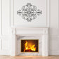 Oversized Iron Scroll Wall Grille - Brown Taupe Large Metal Wall Decor (53.5")