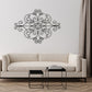 Oversized Iron Scroll Wall Grille - Brown Taupe Large Metal Wall Decor (53.5")