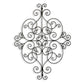 Oversized Iron Scroll Wall Grille - Brown Taupe Large Metal Wall Decor (53.5")