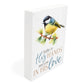 Inspirational Wood Block with Bird Artwork - Safe in His Hands, Secure in His Love | InsideOutCatalog.com