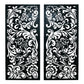 Laser Cut Leaf and Flower Iron Wall Grille - Reversible Facing Metal Wall Decor (53.5"H) | Shown as a pair, sold separately | INSIDE OUT | InsideOutCatalog.com