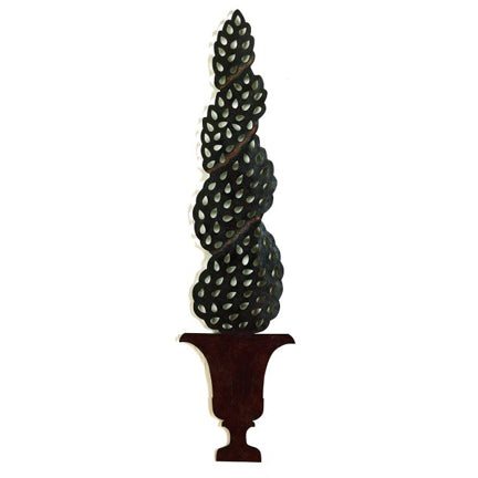 Laser Tole Topiary Tree in Urn Wall Decor - Nature Inspired Large Wall (70"H) Art | INSIDE OUT | InsideOutCatalog.com