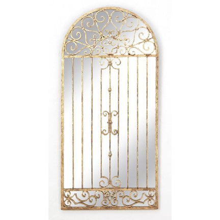 Antique Gold European Inspired Arched Garden Gate Mirror | INSIDE OUT | InsideOutCatalog.com