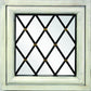 Wood Frame Square Mirror with Metal Diamond Accents | INSIDE OUT | InsideOutCatalog.com