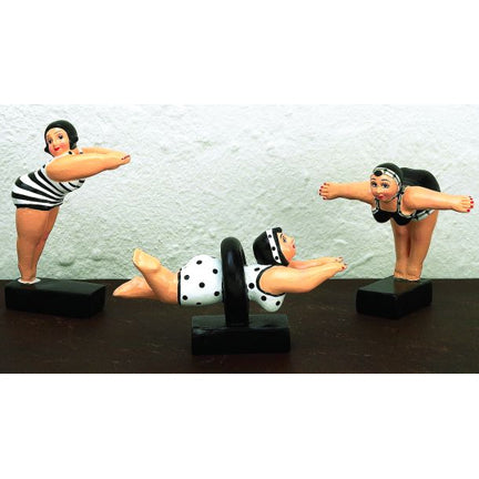Mini Diving Girl Statues - Set of 3 Figurines | INSIDE OUT | InsideOutCatalog.com