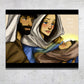 Baby Jesus, Mary, and Joseph Original Art Giclée - Inspirational Art Print on Canvas (20x16)