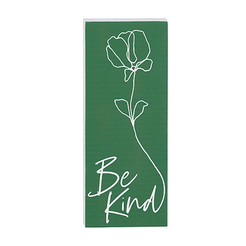 Inspirational Wood Message Block Home Accent - Be Kind | INSIDE OUT | InsideOutCatalog.com