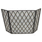 Burnished Gold Diamond Designer Fire Screen with Gold Accents - Three Panel Screen | InsideOutCatalog.com