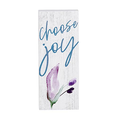 Inspirational Wood Message Block Home Accent - Choose Joy | INSIDE OUT | InsideOutCatalog.com