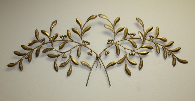 Olive Leaf Iron Wall Grille - Italian Gold Metal Wall Decor | INSIDE OUT | InsideOutCatalog.com