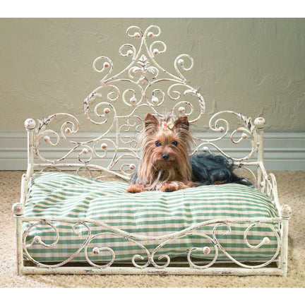 Old World Antique Scroll Pet Bed - Antique White | INSIDE OUT | InsideOutCatalog.com