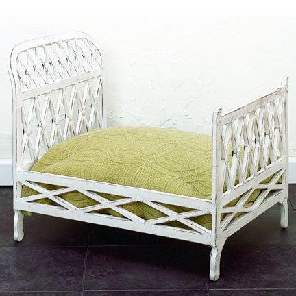 Antique White Iron Reproduction Doll Bed / Pet Bed - Iron Dog Bed | INSIDE OUT | InsideOutCatalog.com