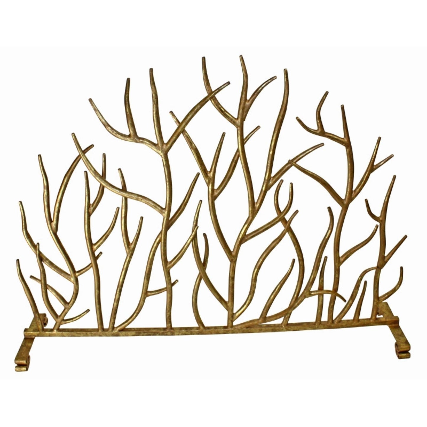 Italian Gold Iron Twig Decorative Fire Screen | InsideOutCatalog.com