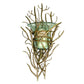 Italian Gold Iron Wall Hurricane - Twig Accent Candle Holder - Iron Wall Decor (20"H) | INSIDE OUT | InsideOutCatalog.com