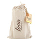 Wood Brick Message Block - love lives here - Inspirational Home Accent | Drawstring bag perfect for gift giving or storage | INSIDE OUT | InsideOutCatalog.com
