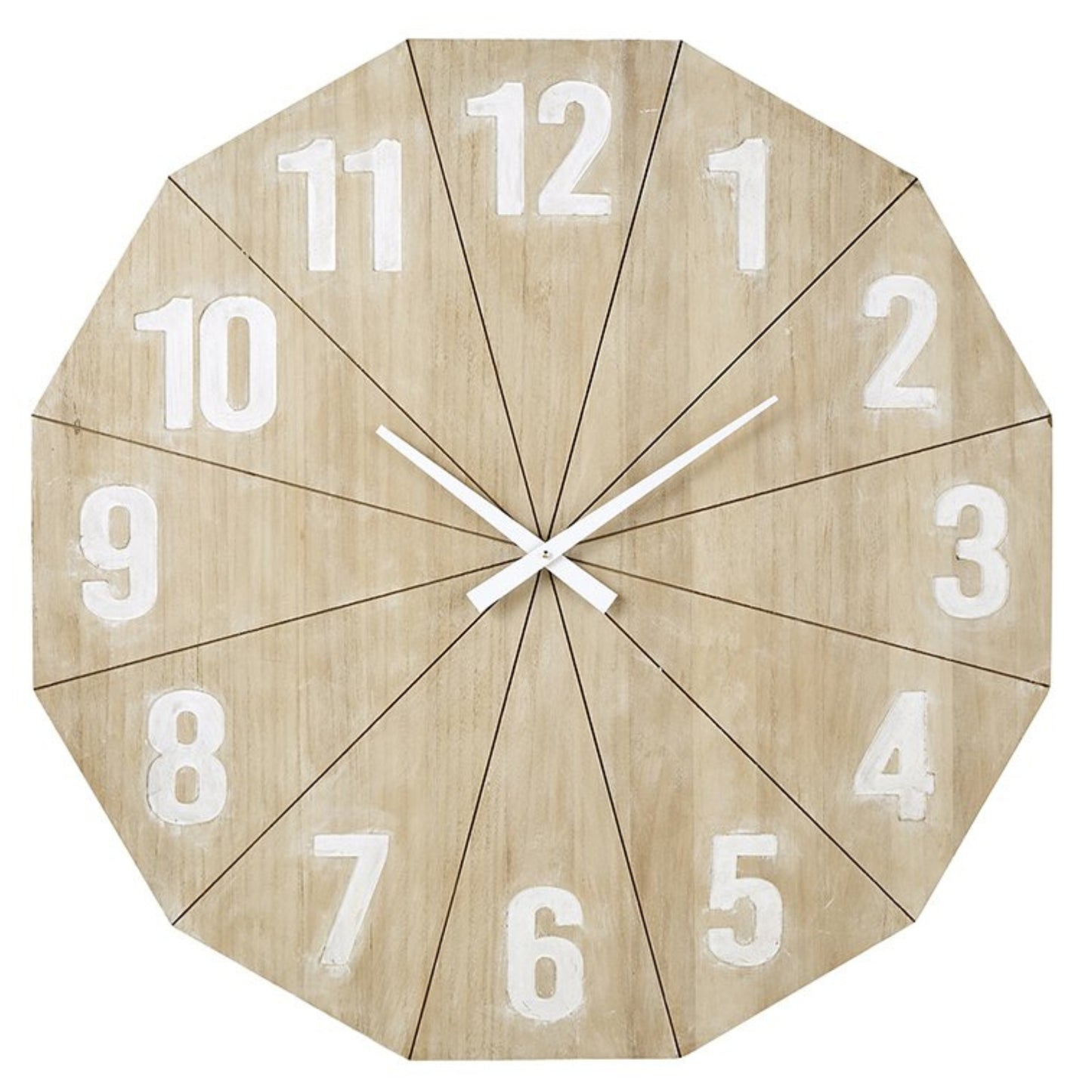Natural Finished Wood Clock - Subtle Rustic Style Wall Clock - Timeless Wall Decor (31") | Timeless Home Decor | INSIDE OUT | InsideOutCatalog.com