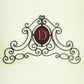 Monogrammed Iron Scroll Wall Grille - Monogram Wall Decor | Estate Quality Home Decor | Personalized Wall Decor | Shown with the Monogram "D" | Iron finished in a antique brown with Italian gold 5" monogram | INSIDE OUT | InsideOutCatalog.com