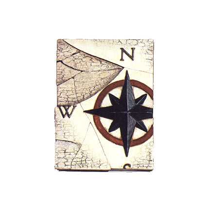 Old World Hand Cast Stone Tablet - Tabletop or Wall Decor - Compass | INSIDE OUT | InsideOutCatalog.com