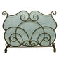 Single Panel Iron Scroll Fireplace Screen - Light Burnished Gold Fire Screen | InsideOutCatalog.com
