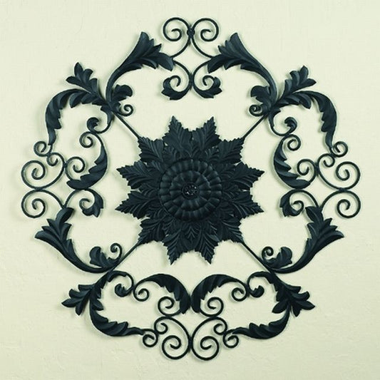 Copy of Wall Grille with Floret Center - Striking Black - Available in Two Sizes (37" and 50") | INSIDE OUT | InsideOutCatalog.com